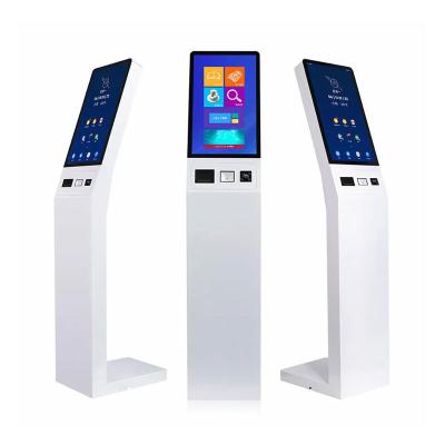 China 18.5 inch touchscreen zelfbediening ticketkiosk win10 windows intel i3 4+128GB betalingskiosk kleine pos kiosk machine Te koop