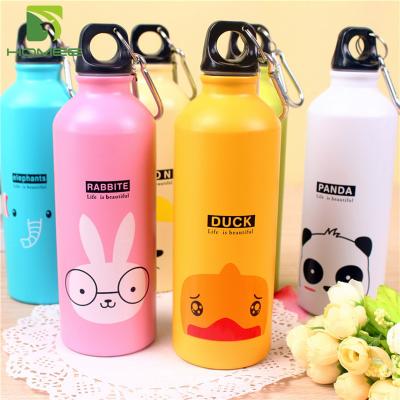 China Sustainable Wholesale Kids Outdoor Sports Water Bottle With Hook Aluminum Water Bottle for sale