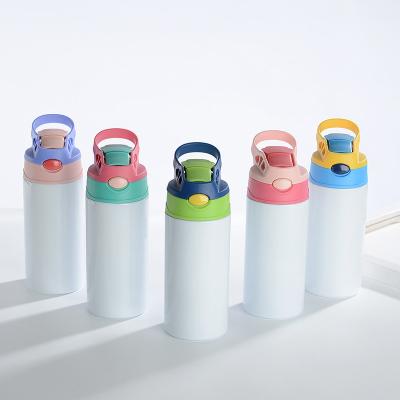 China Wholesale Custom Viable 350ml Kids Drinking Bottle Stainless Steel Sublimation Blanks Kids Insulated Water Bottle With Straw Bulk for sale