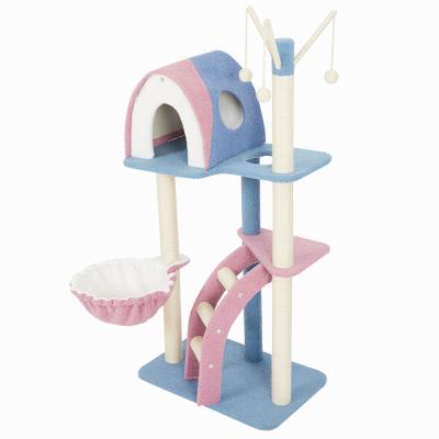 China Cat Climbing Frame Sustainable Pet Supplies Cat Tree Scratcher Toys Cat Scratching Tree Climbing Furniture for sale