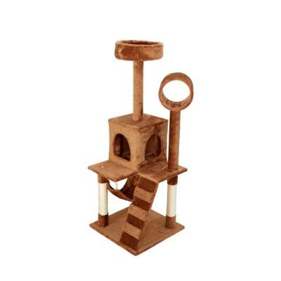 China Sustainable Luxury Cat Climbing Tree Condo Scratching Cat Tower Tree House Pet Cat Tree for sale