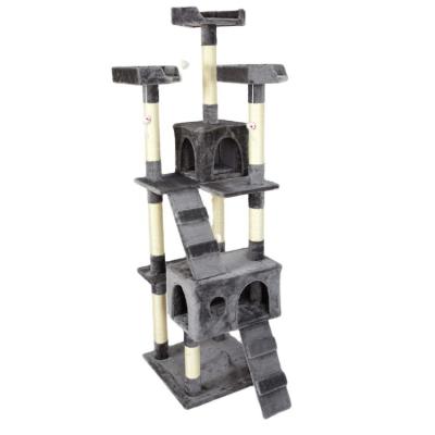 China Viable Hot Selling Cat Climbing Frame Tree Activity Tower Pet Multilayer House Cat Toys Cat Climb Tree for sale