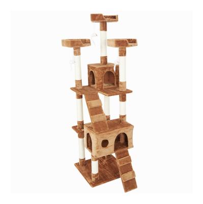 China High Quality Cat Tower Modern Wooden Cat Climbing Frame Cactus Cat Tree Sustainable Fashion Sisal for sale