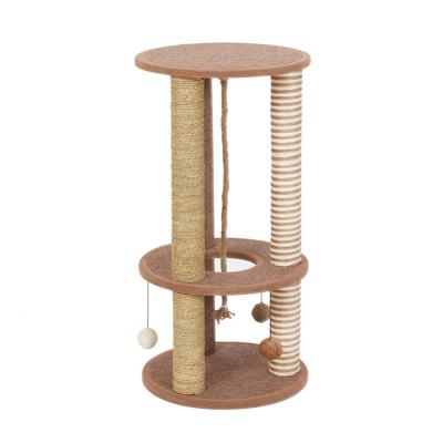 China Sustainable Cat Sports Scratch Board Toy Sisal Cat Scratch Board Anti Slip Rack Cat Play Tower for sale