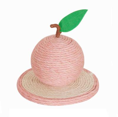 China Viable Small Stand Cat Lighter Claw Lighter Cat Toy Hook Ball Pink Pet Toy Sisal Climbing Grinding Ball for sale