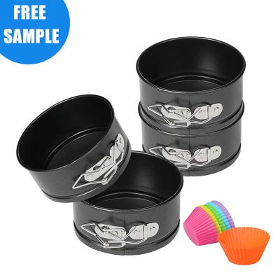 China 4 5 6In Springform Mini Silicone Cupcake Mold Ready Viable Common Nonstick Cake Pan Leakproof Cheesecake for Baking Tool for sale