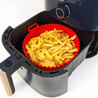 China Newest Ideas 2023 Viable Air Fryer Custom Non-Stick Steam Silicon Pot Basket Air Fryer Coating For Baking Oven Accessories for sale