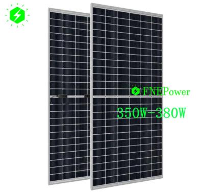 China Multi-specification 350W-380W solar outdoor household system momo solar panel high efficiency polished for sale