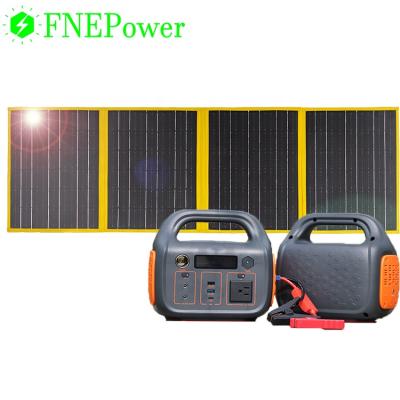 China Home Foldable 100W Solar Panel With 300W Portable Solar Generator For Outdoor Camping Hiking Sport for sale