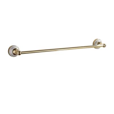 China Zinc Alloy Wall Mounted Single Towel Rod Heater Towel Rail Bathroom Gold for sale