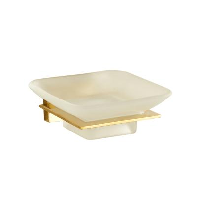 China Bathroom Hotel Soild Soap Dish Gold Wall Mounted Soap Dish for sale