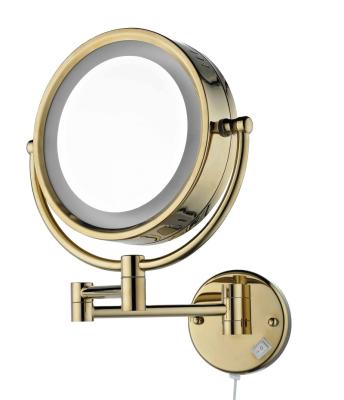 China high demand 2-Face export products bathroom design gold makeup bathroom mirror for sale