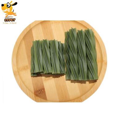 China Sustainable Pet Supplies OEM Dog Food Rawhide Green Calcium Stick Dog Snacks for sale