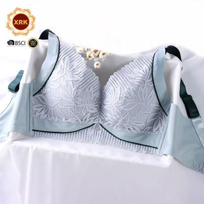 China Plus Size Breathable High Quality Underwear For Fat Women Lace Up Luxury Ladies Embroidered Bras for sale