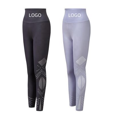 China 2021 Breathable Logo Workout Running Sport Pants Cheap Yoga Cavity Tiktok Wholesale Seamless Tight Breathable Custom Made Gym Legging for sale