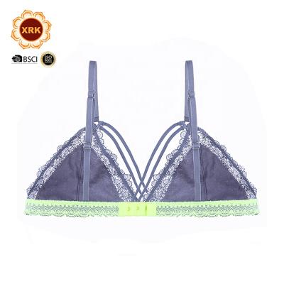 China New Design QUICK DRY Customized Underwear Wholesale Triangle Lace Cup Soft Underwire Bra For Women for sale