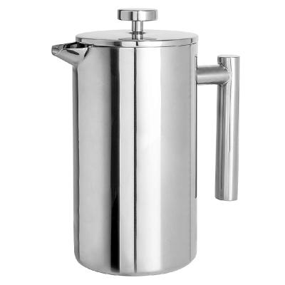 China Hot Selling Professional 600ml/800ml/1000ml Stainless Steel Viable Insulated French Press Coffee Maker for sale