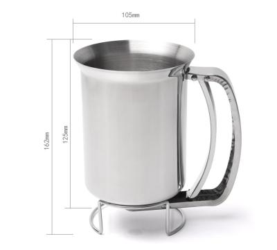 China Viable Batter Dispenser Pastry Tools Kitchen Funnel Holder Stainless Steel Funnel Holder Conical Octopus Balls Funnel for sale