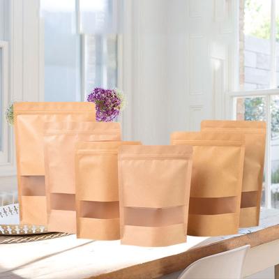 China Customized Top-Rated Paper Bags Moisture Proof Logo Printing Cheap Recycle Gift Custom Green Kraft Paper Bags With Zipper for sale