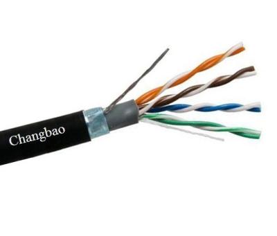 China Solid Bare Copper Cat5e 24AWG 4 Pairs Copper UTP & STP Double Jackets CMXT Solid Bare Underground Waterproof Direct Burial Outdoor Cable for sale