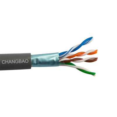 China CHANGBAO solid copper bare ftp/CCA shielded networking Lan Cable Ftp Cat5e cable kabel 1000ft Cat5e for sale