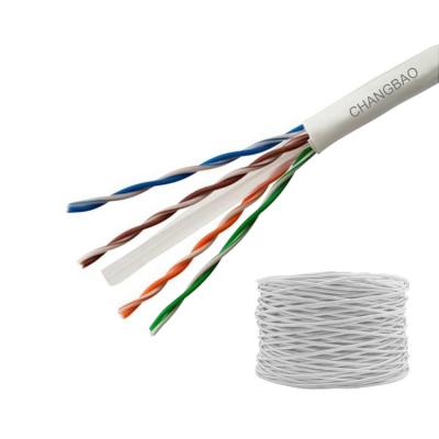 China Changbao 305m utp cat6 lan cable box ethernet network red cat6 solid bare copper certificadora for sale