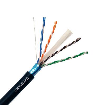 China Changbao Cat6 305m Solid Bare Copper Cable Cat6 Cat6a 4pair 23AWG UTP FTP Network Ethernet Outdoor Lan Outdoor Internet for sale