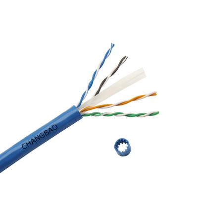 China High Speed ​​23AWG Solid Bare Copper 4 Pair Conductor Indoor Ethernet LAN Cable PVC LSZH Copper Jacket Cat6a UTP Networking for sale