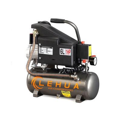 China 6L 1HP 0.75KW Lubricated Professional Electric Direct Driven Portable Air Compressor for sale