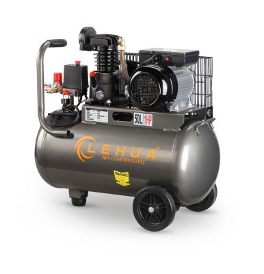 China Best Selling Lubricated Portable Electric Piston 30L 50L 1HP Belt Driven Air Compressor for sale