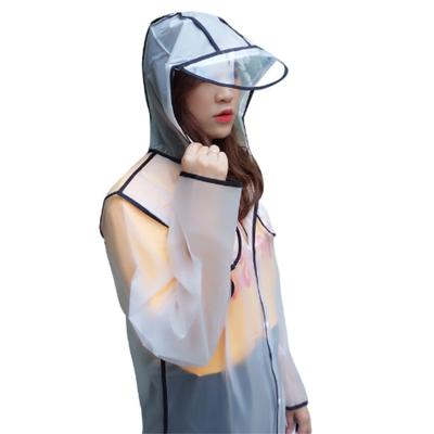 China 100% fashion waterproof design transparent raincoat single increasing waterproof tour raincoat for sale