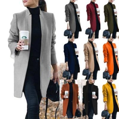 China Anti-wrinkle long sleeve support wool collar plus size hot sale woolen winter clothing suit coat long for women for sale