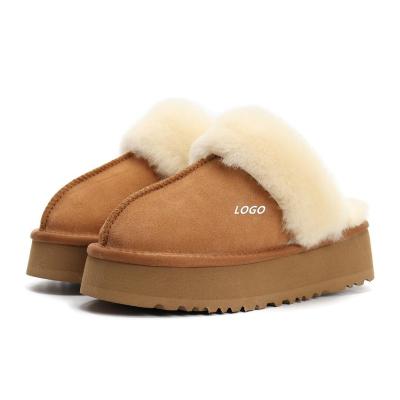 China Fashion Trend Best Selling Lovely Comfortable Warm Winter Plush Uggh Indoor Slippers Fur Suede Slip-resistant Soft Outdoor Snow Shoes for sale