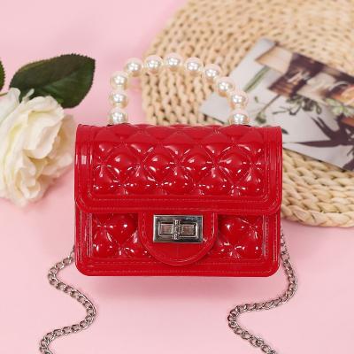 China New Child Jelly Candy Color Kids Purses Fashion Polyester 2022 2021 Cute Mini Bags Women Handbags Ladies Handbags Hot Sale Products for sale