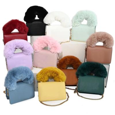 China 2022 fashion luxury designer famous brands handbags for women matching NY fur hat and NY purses bag hat set for sale