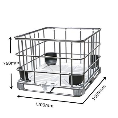 China Hotels 500 Liter Ibc Tank Steel Frame Galvanized Steel Ibc Frame for sale