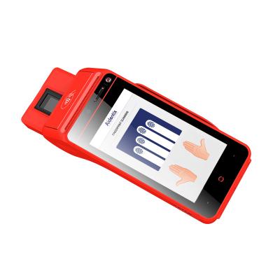 China Handheld Computer POS Handheld Touch Screen Payment Terminal Biometric NFC, Rfid Card Reader and EMV Writer for sale