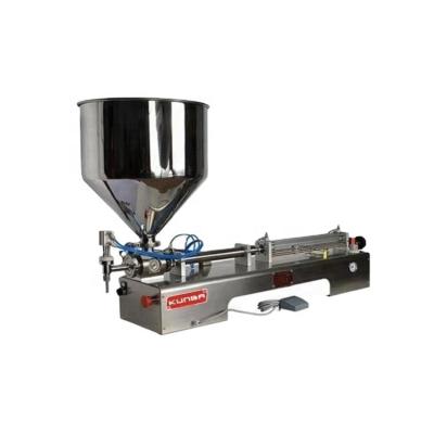 China Chemical Single Head Horizontal Automatic Filling Machine With Funnel for sale