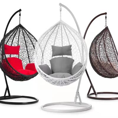 China Contemporary Furniture Hanging Chair Wicker Swing Cradle Basket Rocking Chair Indoor Garden Concessions for sale