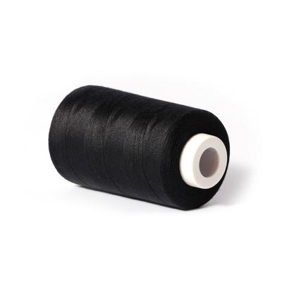 China High Quality Abrasion Resistance Thread For Sewing Machine Black Elastic 100% Polyester Sewing Thread for sale