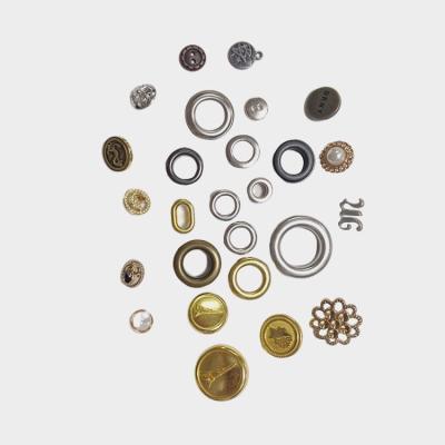 China Custom Other Logo High Quality Garments Button Metal Grommet Button for Clothing and Bag for sale