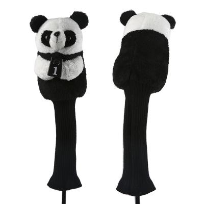 China Soft/Handmade/Beaytifu Custom Panda Golf Headcover Animals Headcover Hot Cute Plush Golf Headcover Golf Sale for sale