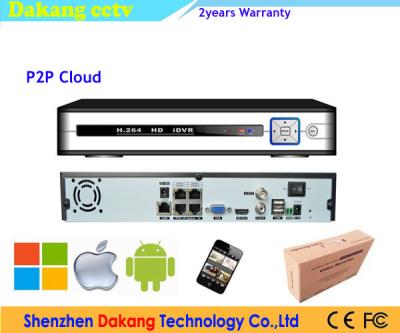 China POE HDMI Netwerk Digitale Videorecorder 4 Kanaal H.264 ONVIF Te koop