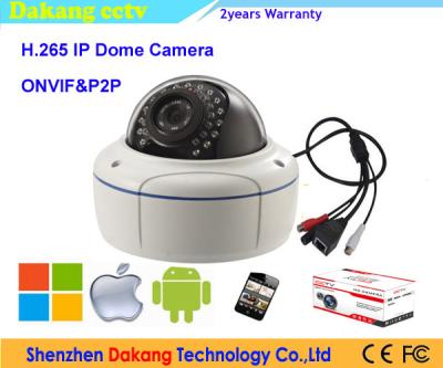 China Vandal Security HD IP Camera 2 Way Audio H.265 1080P P2P ONVIF for sale