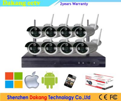 China 1MP 2.4GHz CCTV Security System 8 Channel Wireless For IP Bullet Camera for sale