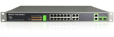 China El interruptor del Poe del gigabit de 16 puertos, Ethernet Sfp del gigabit vira el interruptor hacia el lado de babor en venta