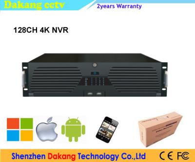 China onvif NVR, video de 128CH P2P de la red de 16pcs HDD SATA 64channel 4K en venta