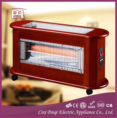 China Portable Bathroom Quartz Electric Wood Heater Three Faces 2400W for sale