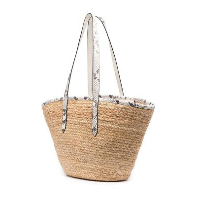 China 2023 Vintage Bohemian Women's Summer Beach Shoulder Tote Straw Hand Bags For Vacation Travel for sale