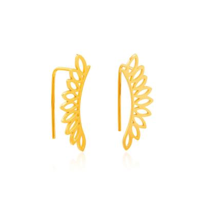 China Trendy Fashion Ladies Wholesale Stainless Steel 18K Gold Plated Geometric Stud Earrings For Women for sale